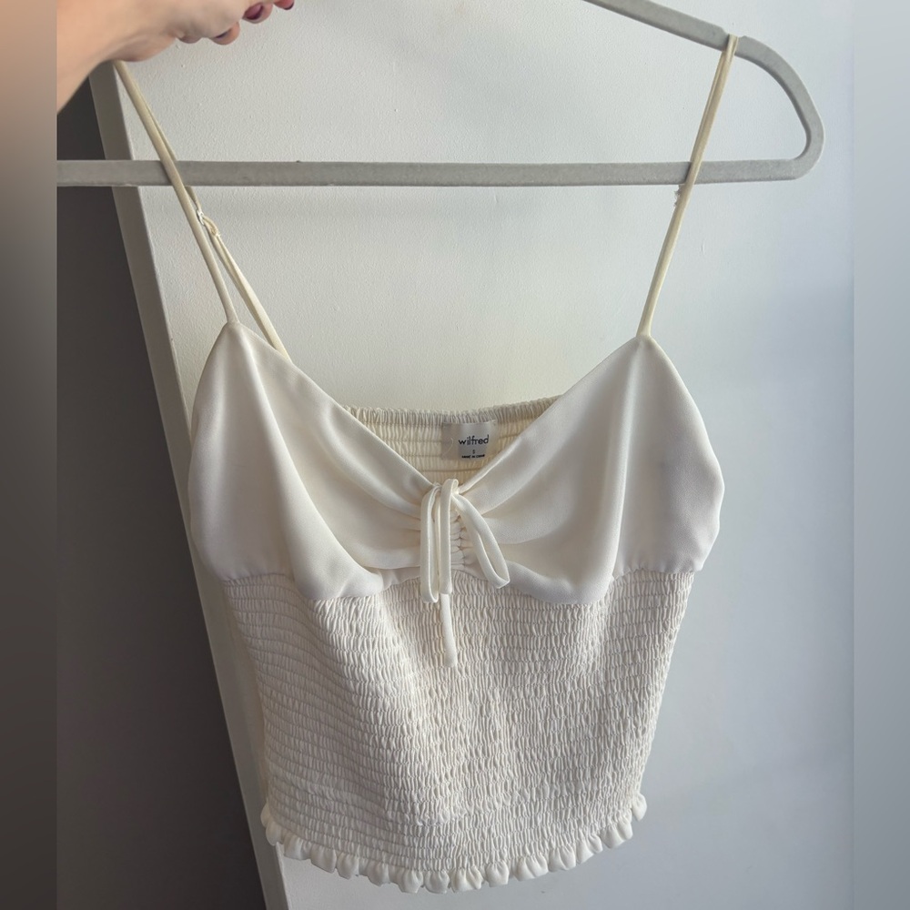 White Smocked Cami Top